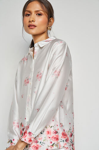 Floral Kaleidoscope Top, White, image 6