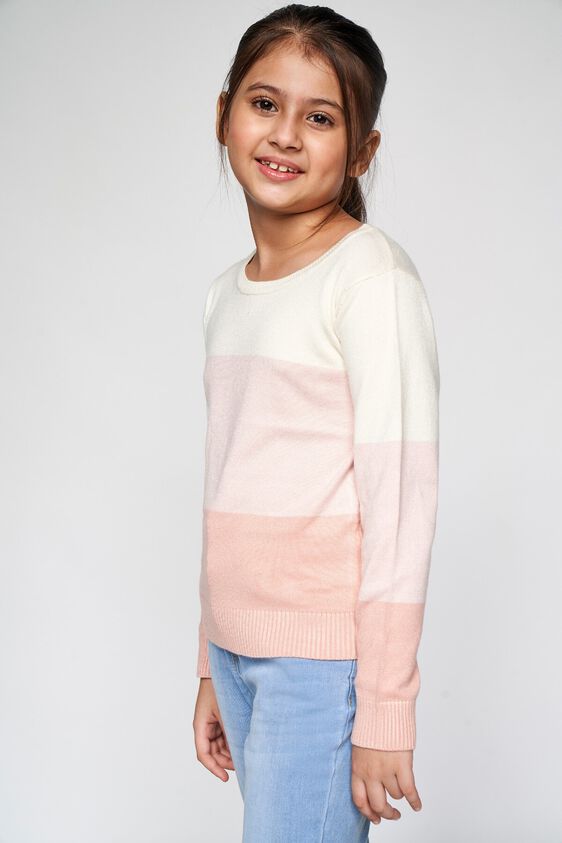 5 - Peach Colour blocked Straight Top, image 5