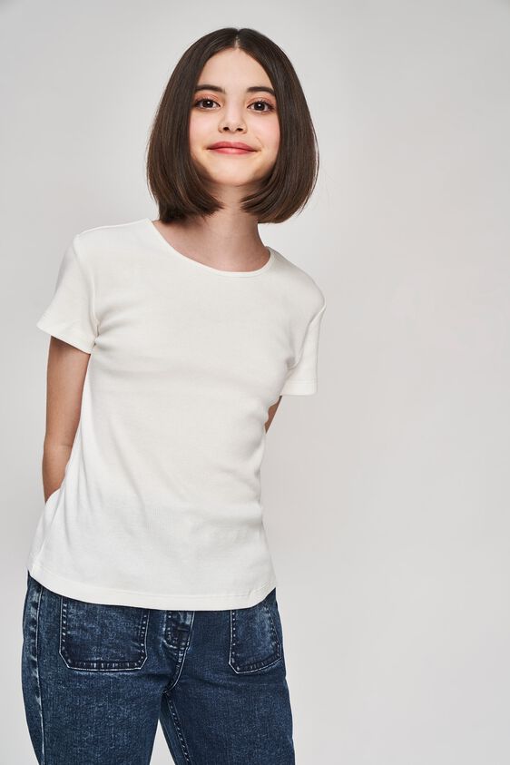 1 - White Solid A-Line Top, image 1