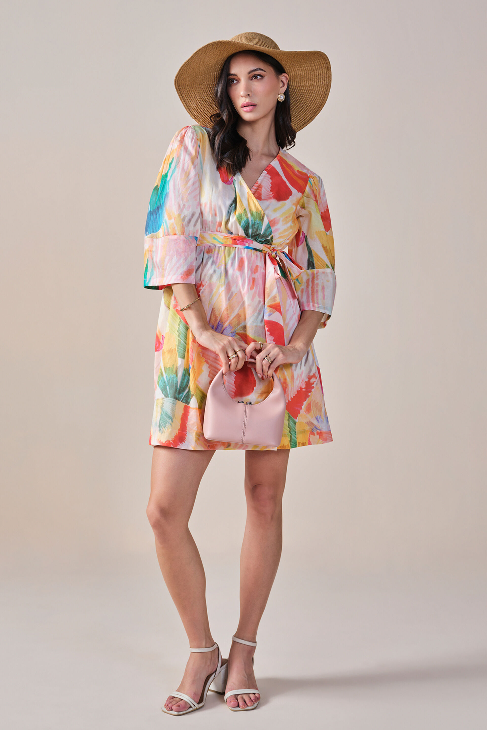 Love and Apricots Cotton Dress, Pink, image 1