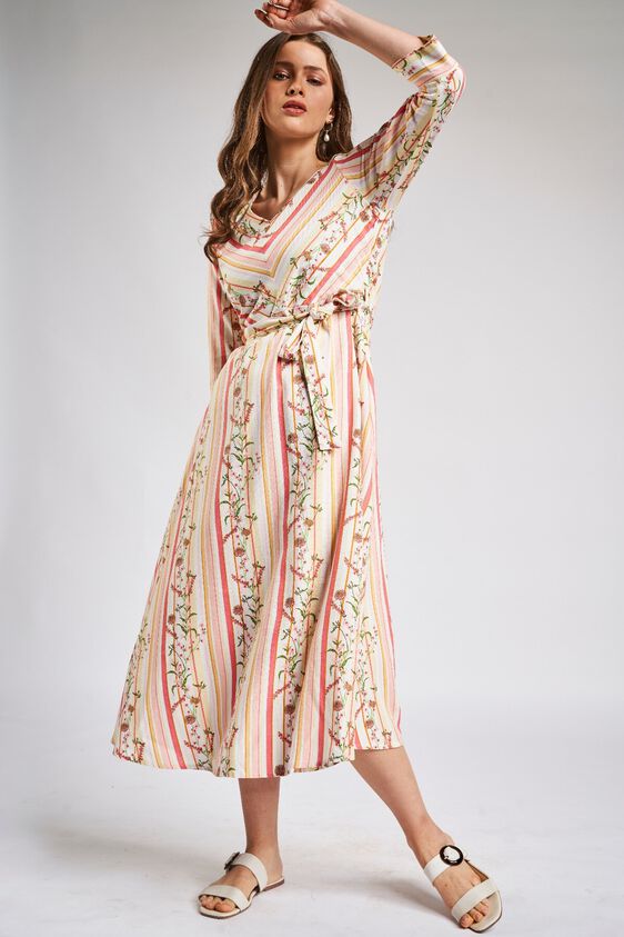 7 - Pink - White Floral Fit and Flare Dress, image 7