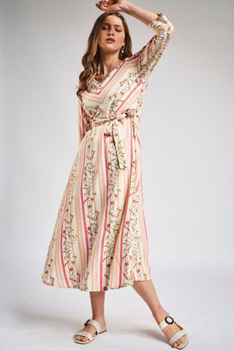 7 - Pink - White Floral Fit and Flare Dress, image 7