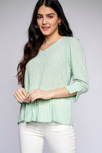 3 - Sage Green Fit  and Flare Top, image 3