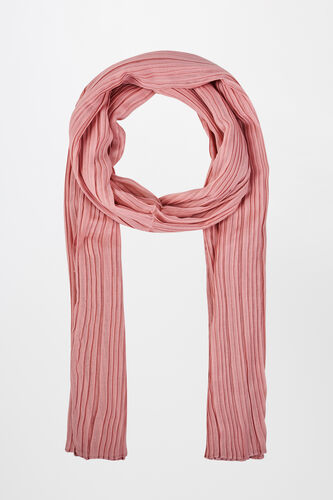 Solid Pink Viscose Casual Scarf, , image 1