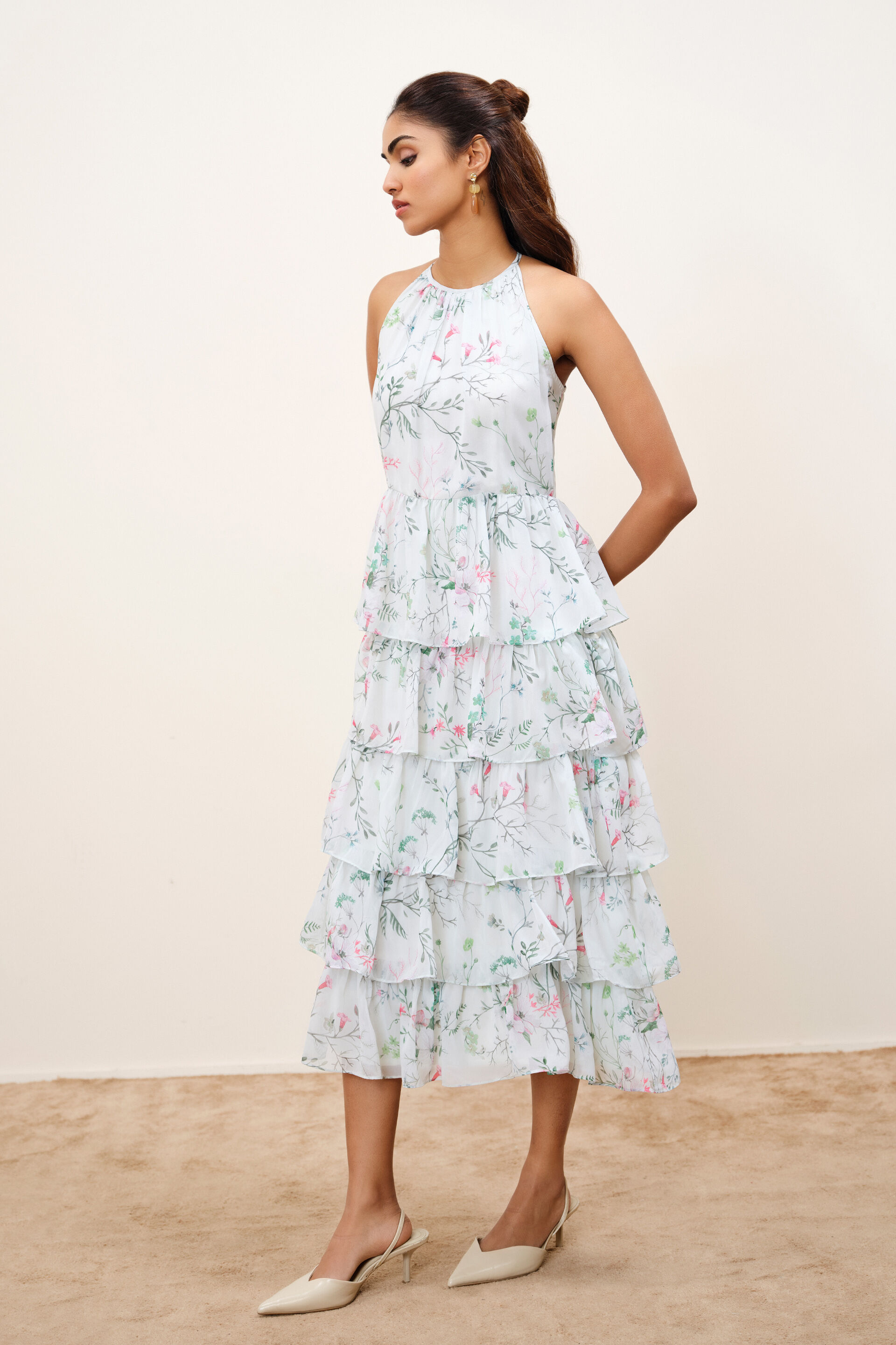 Vintage Mint Tiered Dress, Mint, image 3