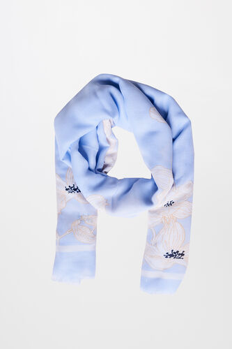 Blue Polyster Scarf, , image 1