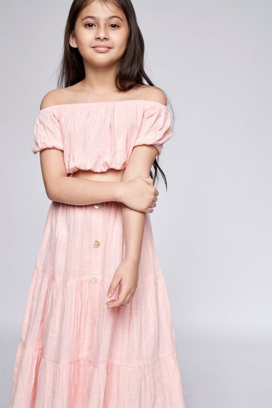 6 - Pink Self Design Flared Set, image 6