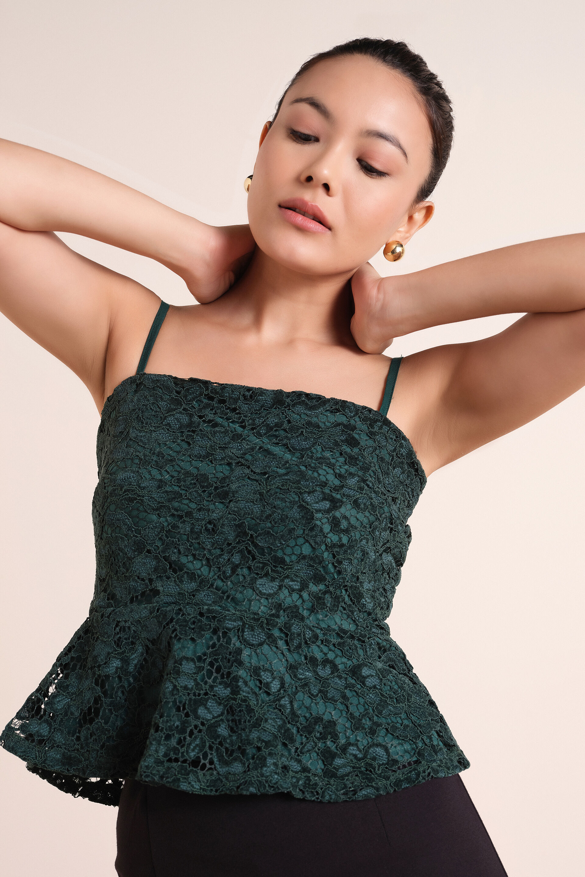 Green Lisanne Lace Top