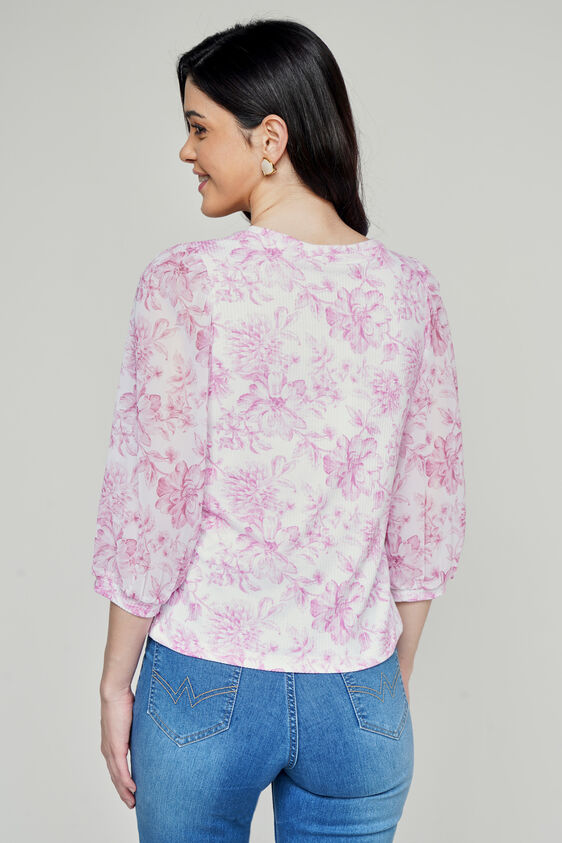 Pink Floral Top, Pink, image 4