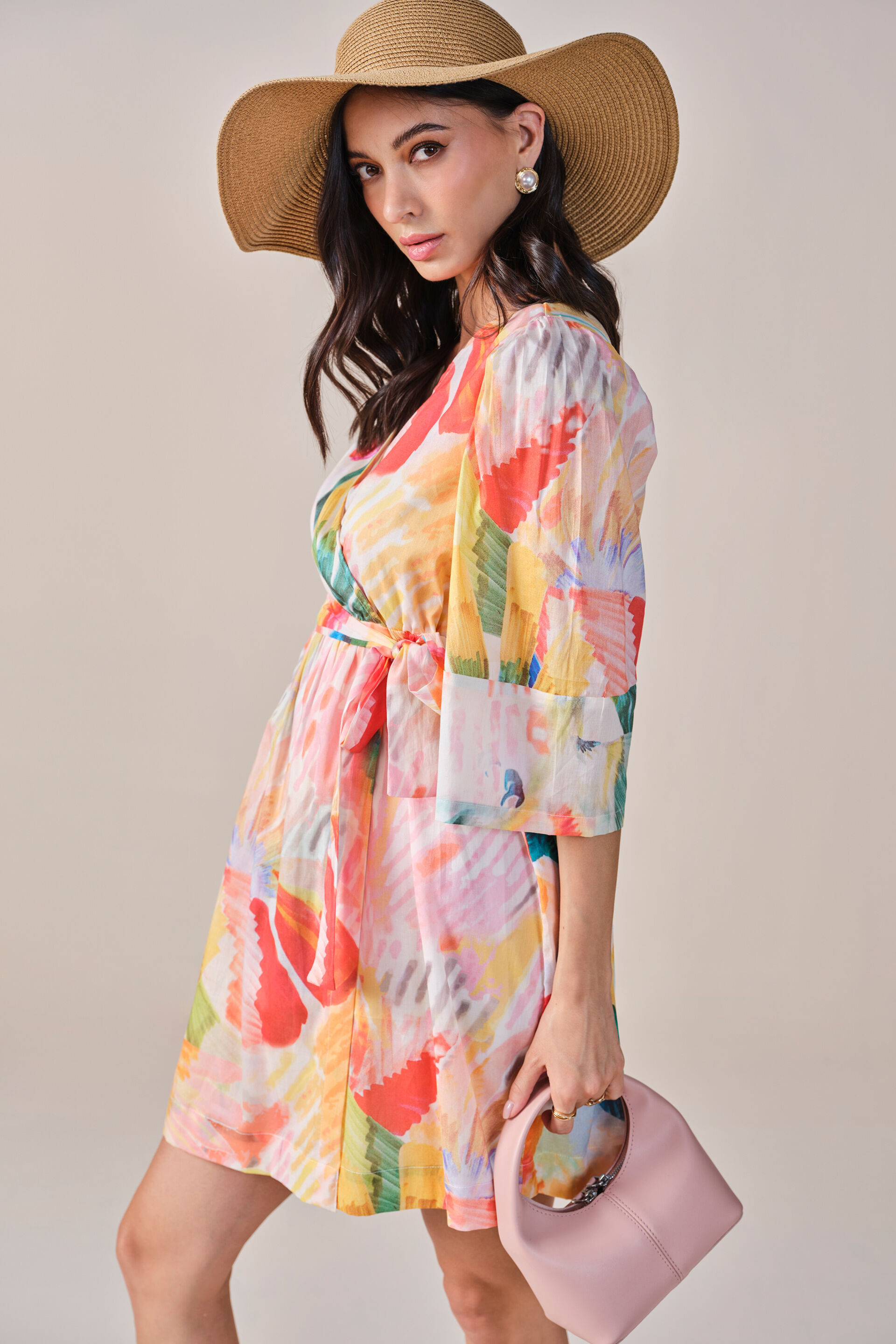 Love and Apricots Cotton Dress, Pink, image 6