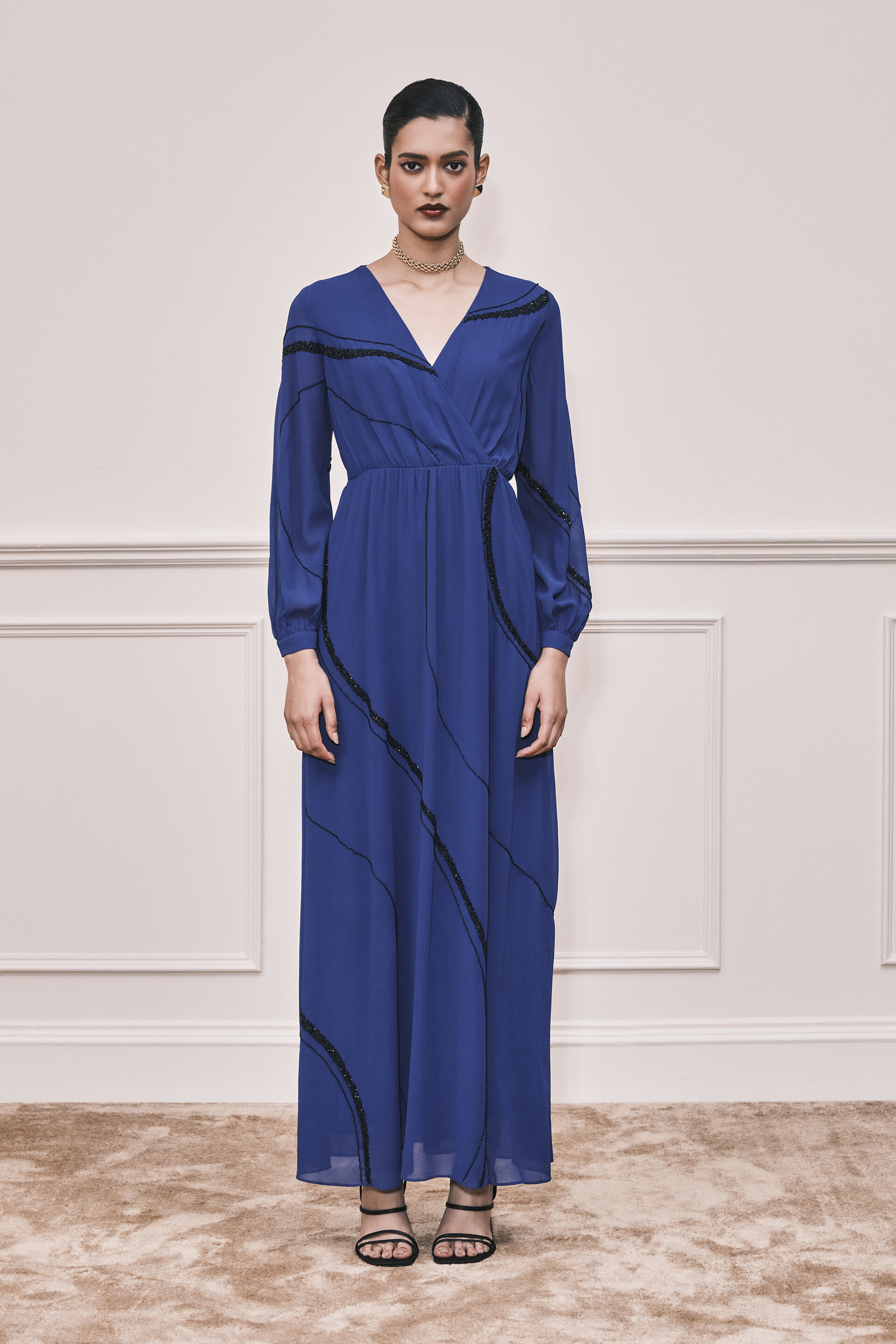 Whirlwind Romance Georgette Dress, Blue, image 3