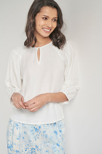 White Regular Length Straight Straight Top, White, image 2