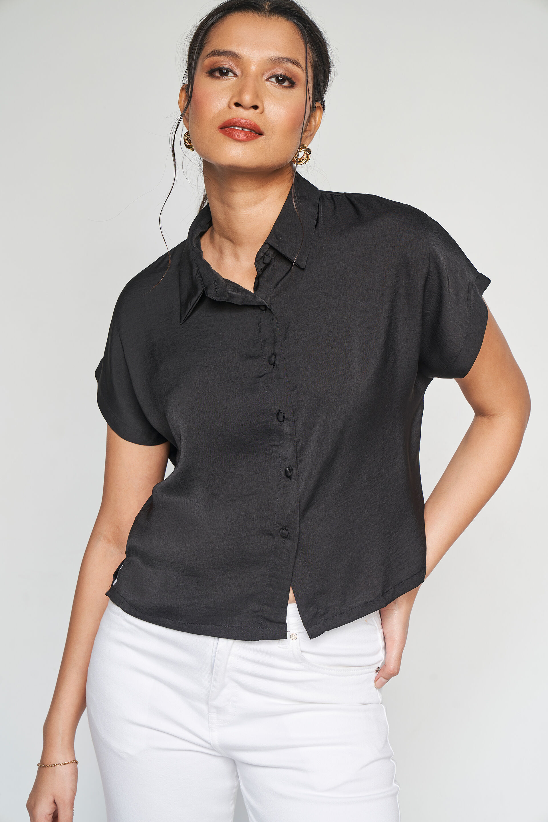 Midnight Sheen Top, Black, image 1