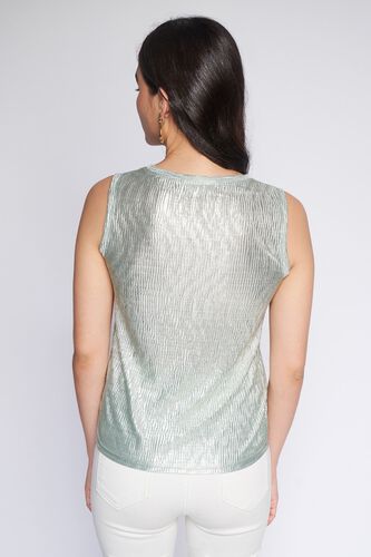 6 - Aqua Foil Print Straight Top, image 6