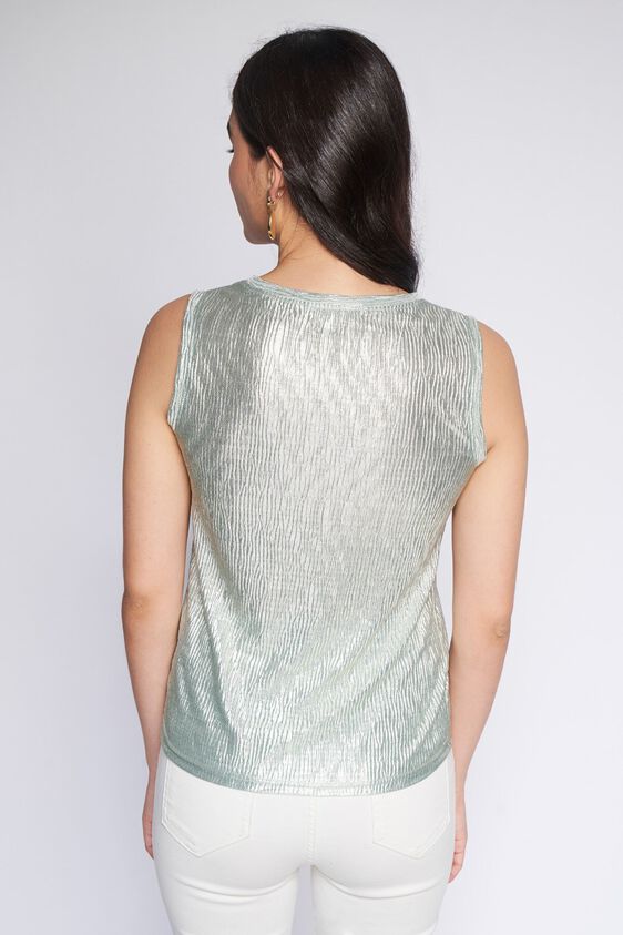 6 - Aqua Foil Print Straight Top, image 6