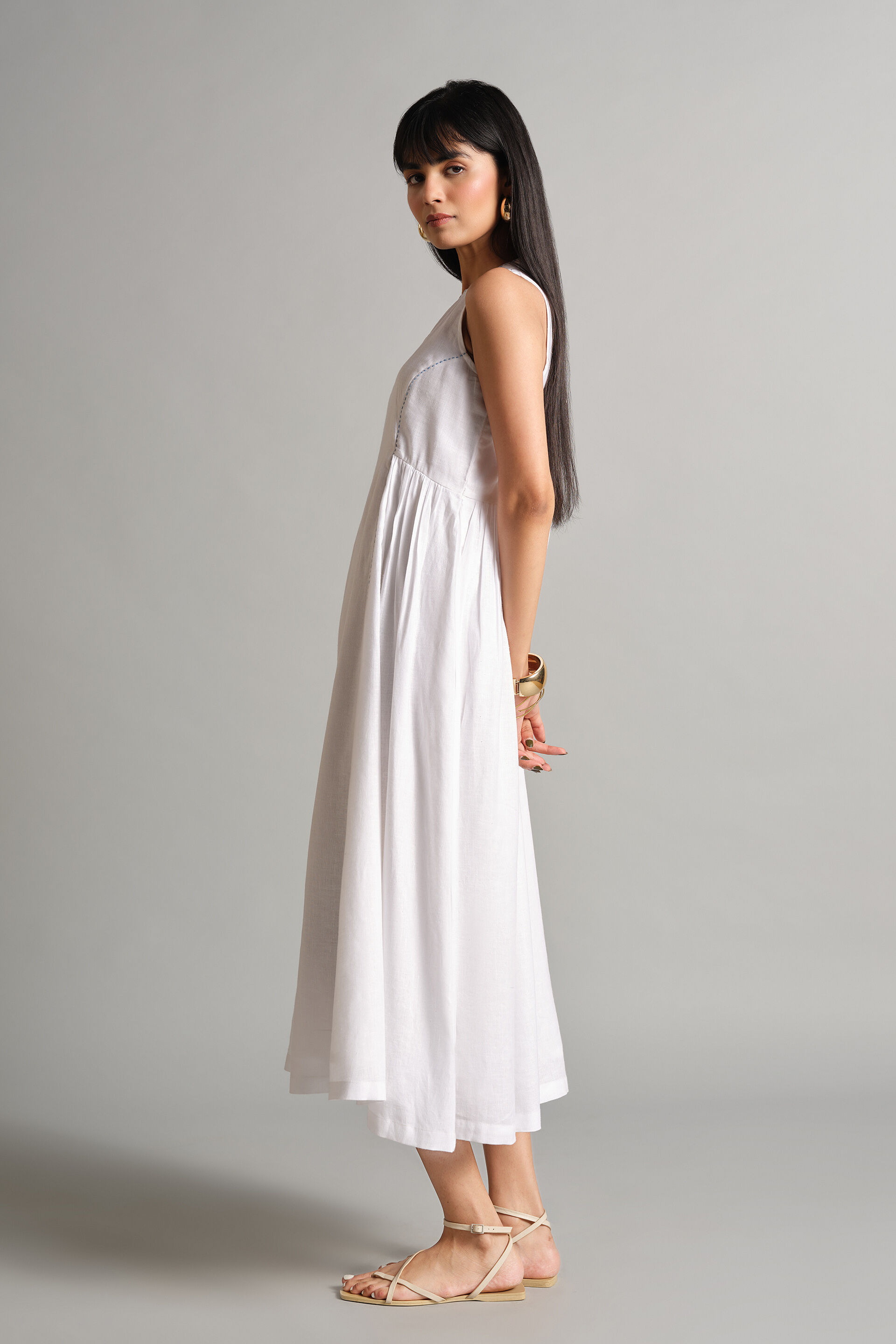 Breezy White Dress, White, image 3