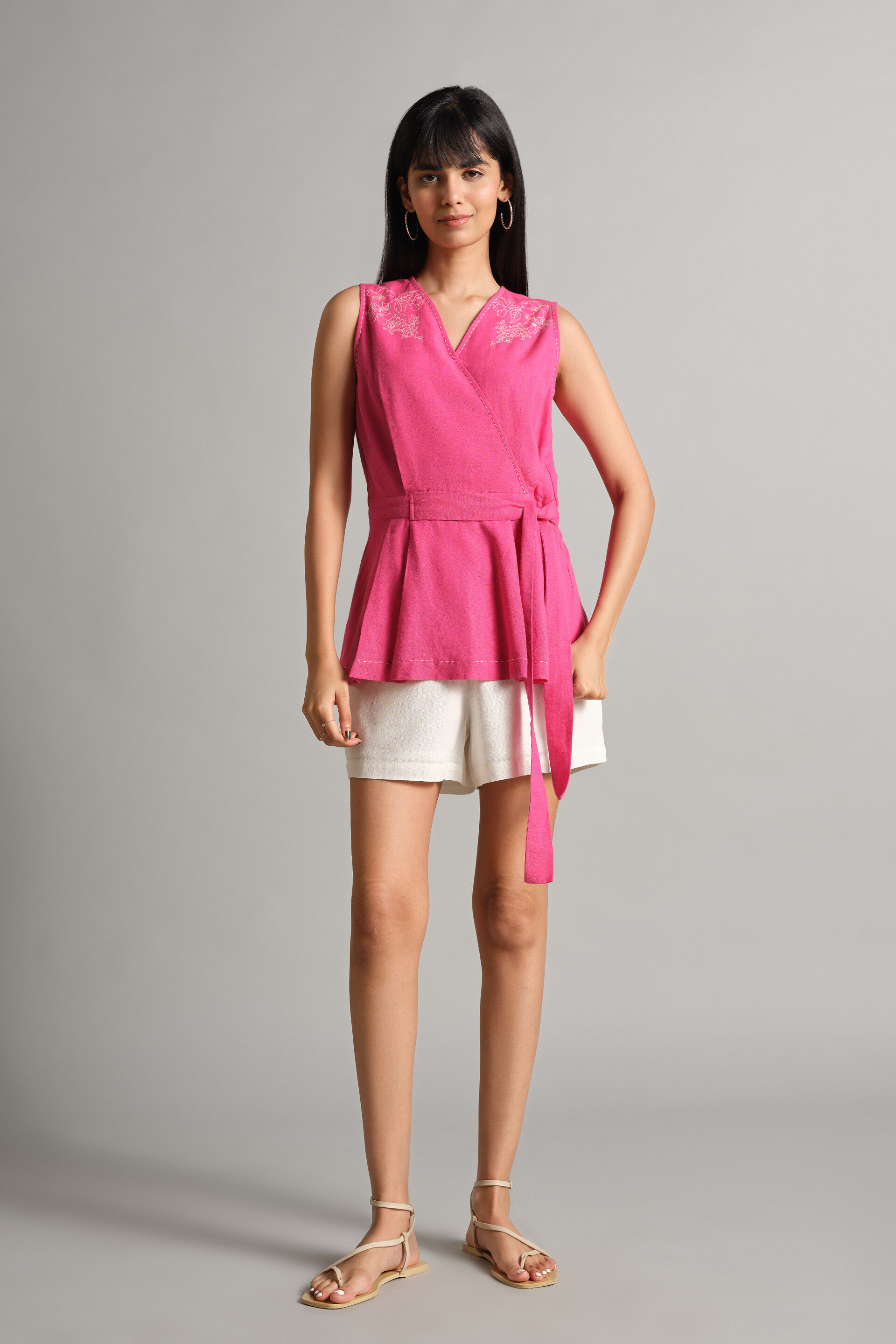 Floral Pink Top, Pink, image 2