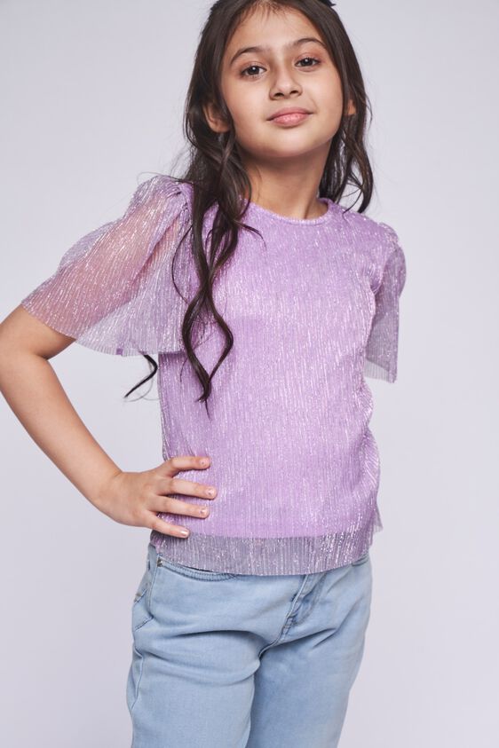2 - Blush Self Design Straight Top, image 2