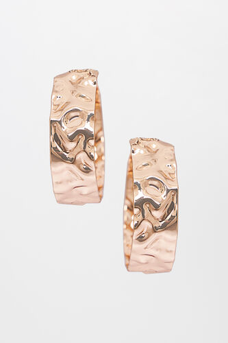 Golden Hoop Earrings, , image 1