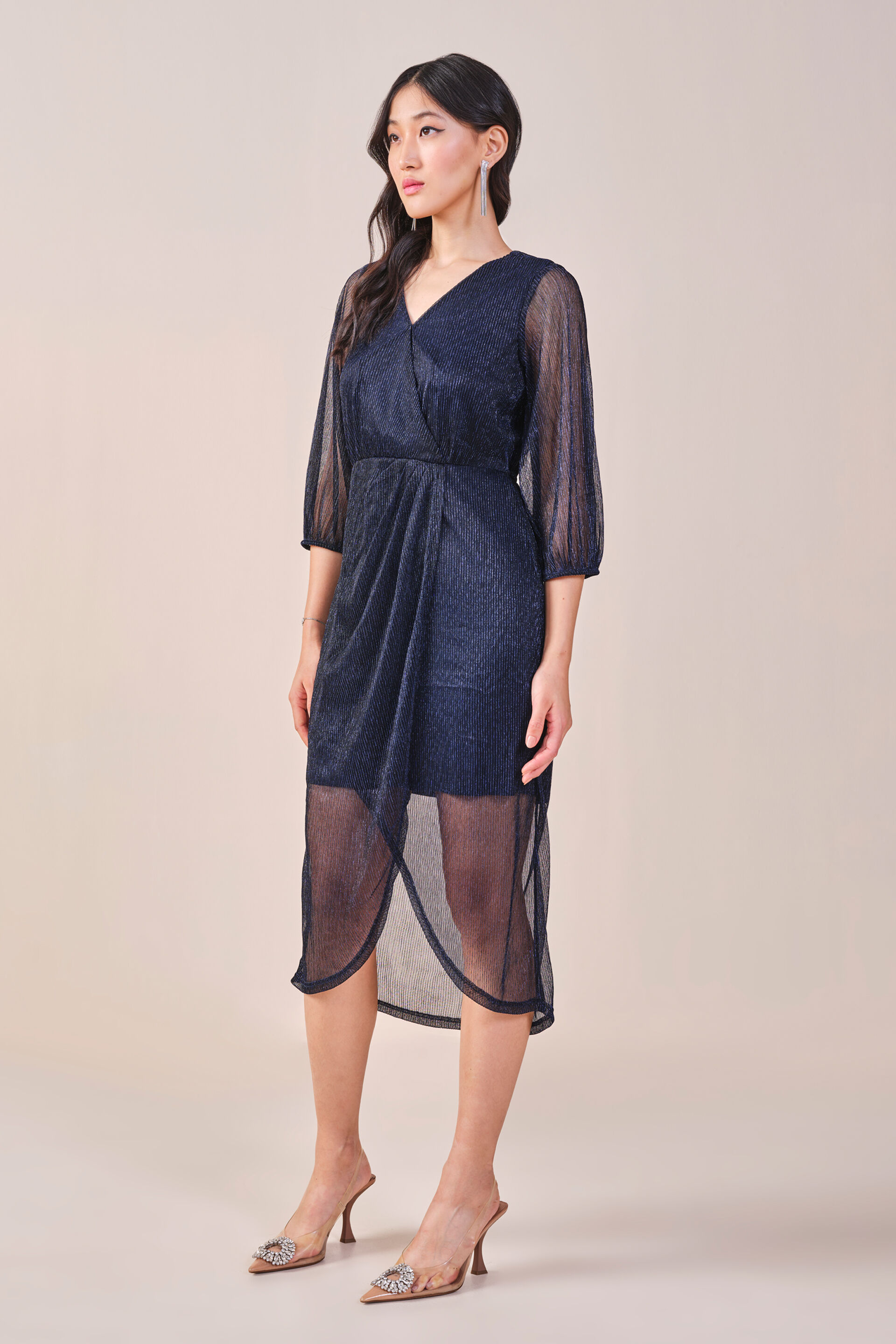 Shine On Dress, Navy Blue, image 5