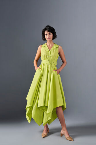 Frolic Summer Cotton Dress, Green, image 1