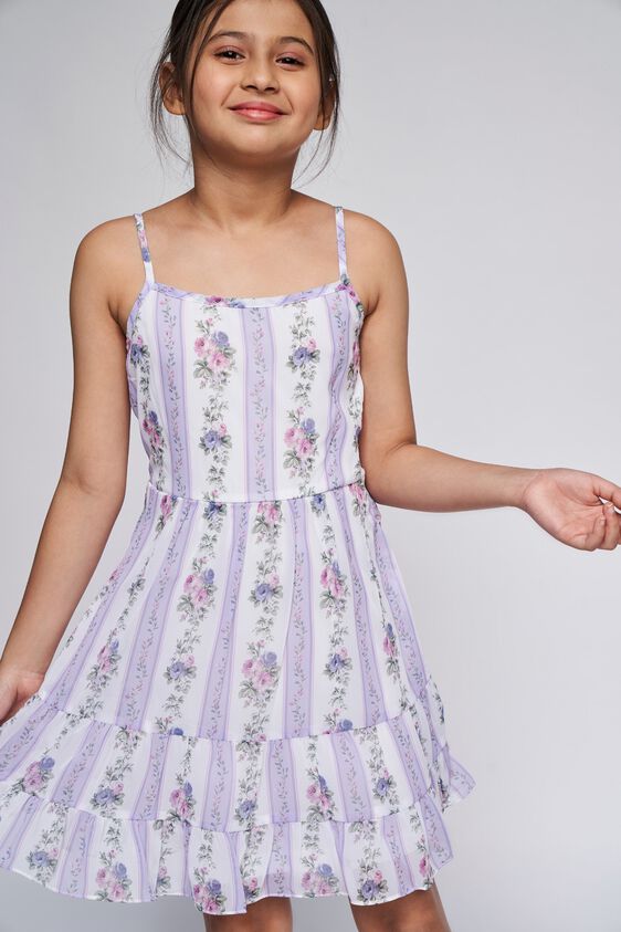5 - White Floral Flared Dress, image 5