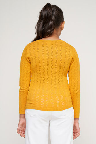 Yellow Solid Straight Top, Yellow, image 6