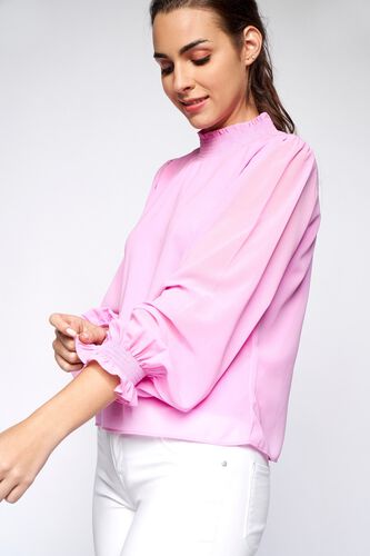 4 - Lilac Solid High Neck Top, image 4