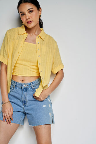 Daffodil Shirt Style Top, Yellow, image 4