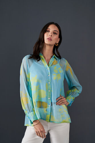 Calm Hues Shirt, Turquoise, image 1