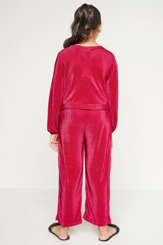 Wine Solid Straight Suit, Wine, image 4
