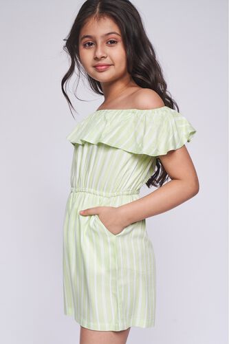 2 - Sage Green Stripes Flared Jumpsuit, image 2