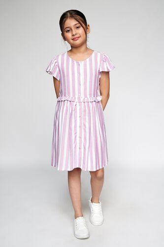 4 - Purple Stripes Straight Dress, image 4
