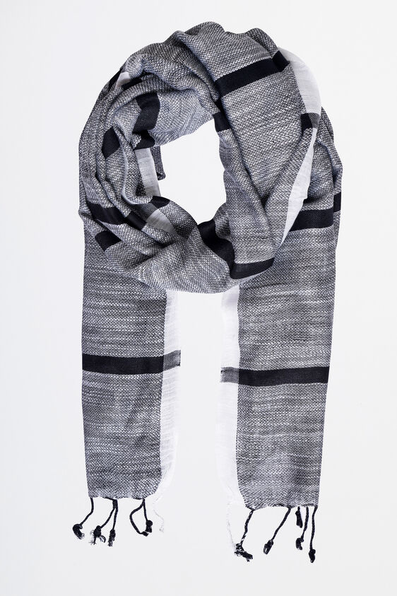 Black Viscose Scarf, , image 1