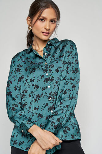 Floral Gypsy Top, Green, image 4