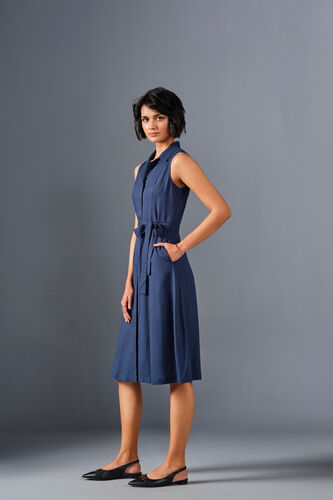 Twilight Viscose Blend Dress, Blue, image 6