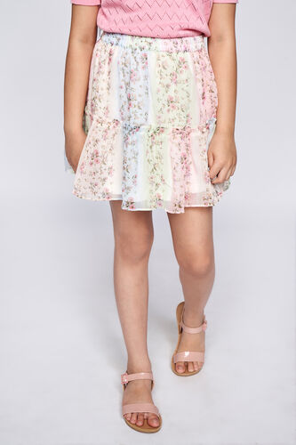 3 - Multi Color Floral Flared Skirt, image 3