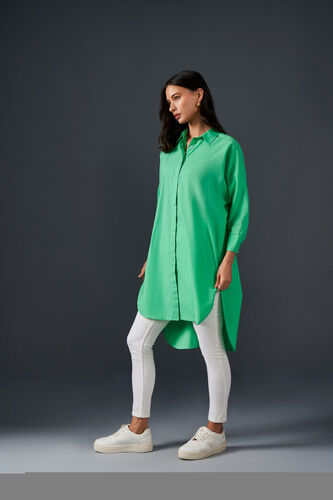 Clover Lover Cotton Tunic, Green, image 2
