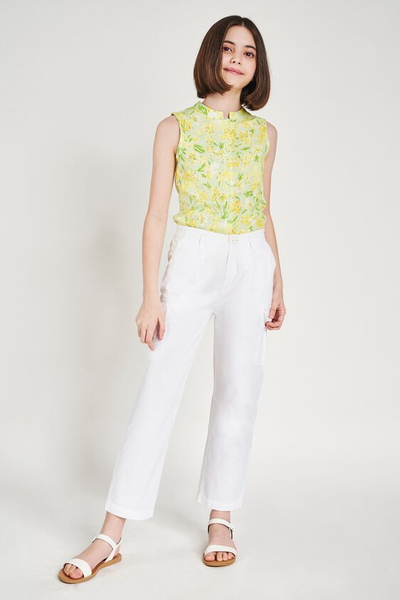 2 - Lime Floral Printed Shift Top, image 2