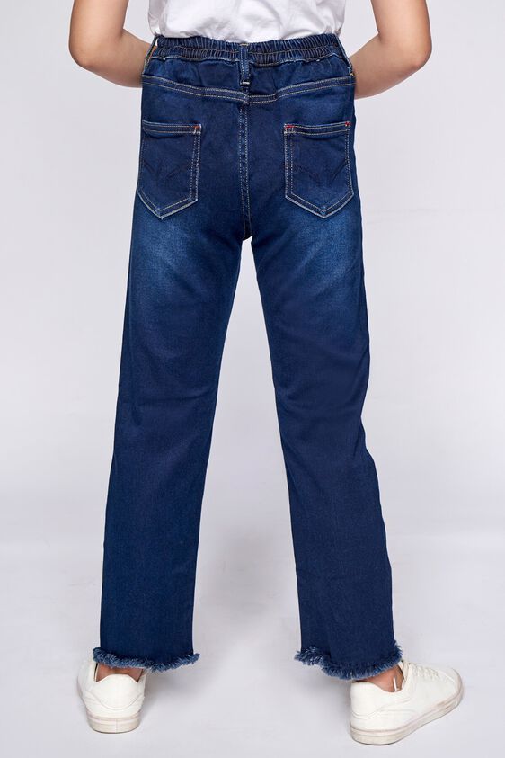 4 - Dark Blue Solid Straight Bottom, image 4