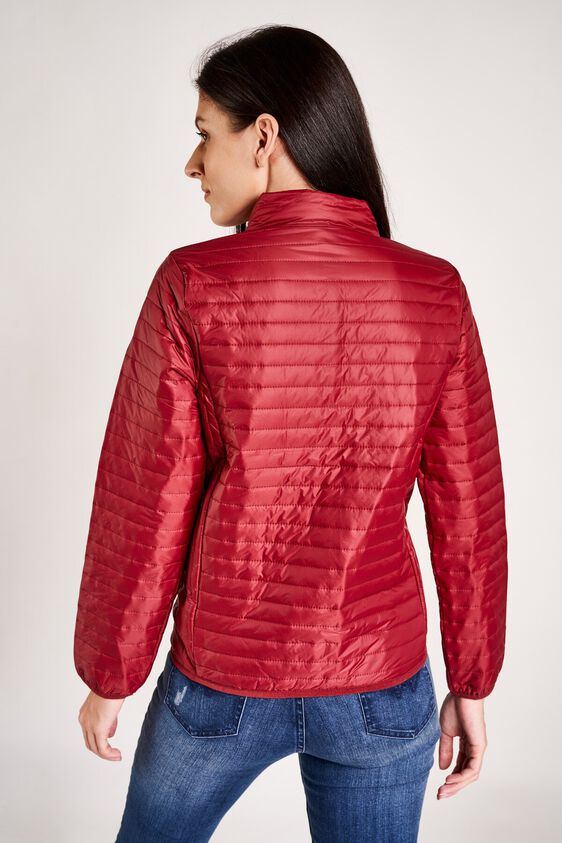 4 - Wine High Neck Puffer Jacket, image 4