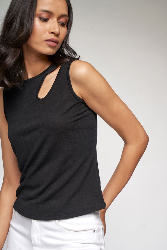 Buy Black Solid Straight Top Online at Best Price at ANDIndia ...