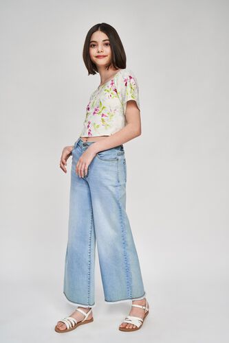 8 - White Floral Printed A-Line Top, image 8