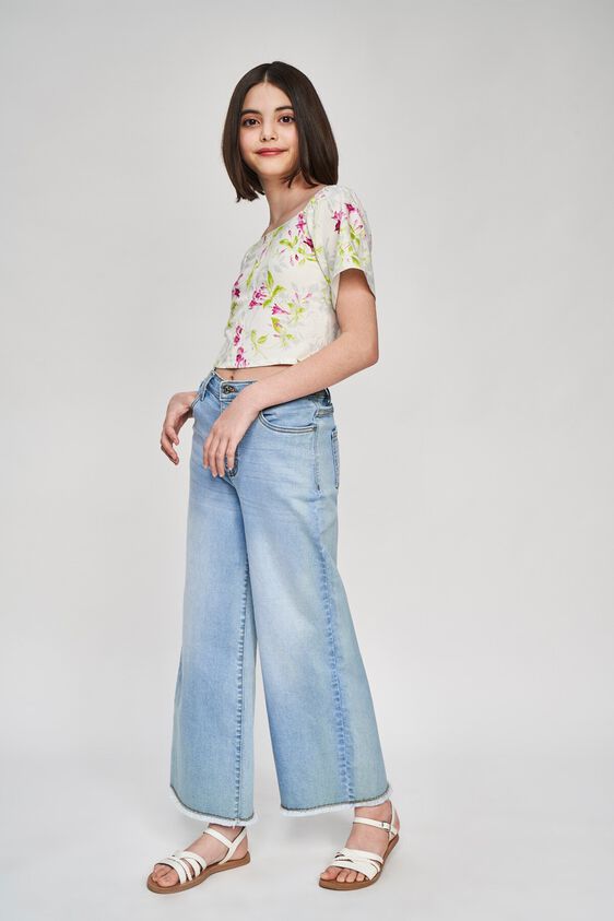 8 - White Floral Printed A-Line Top, image 8
