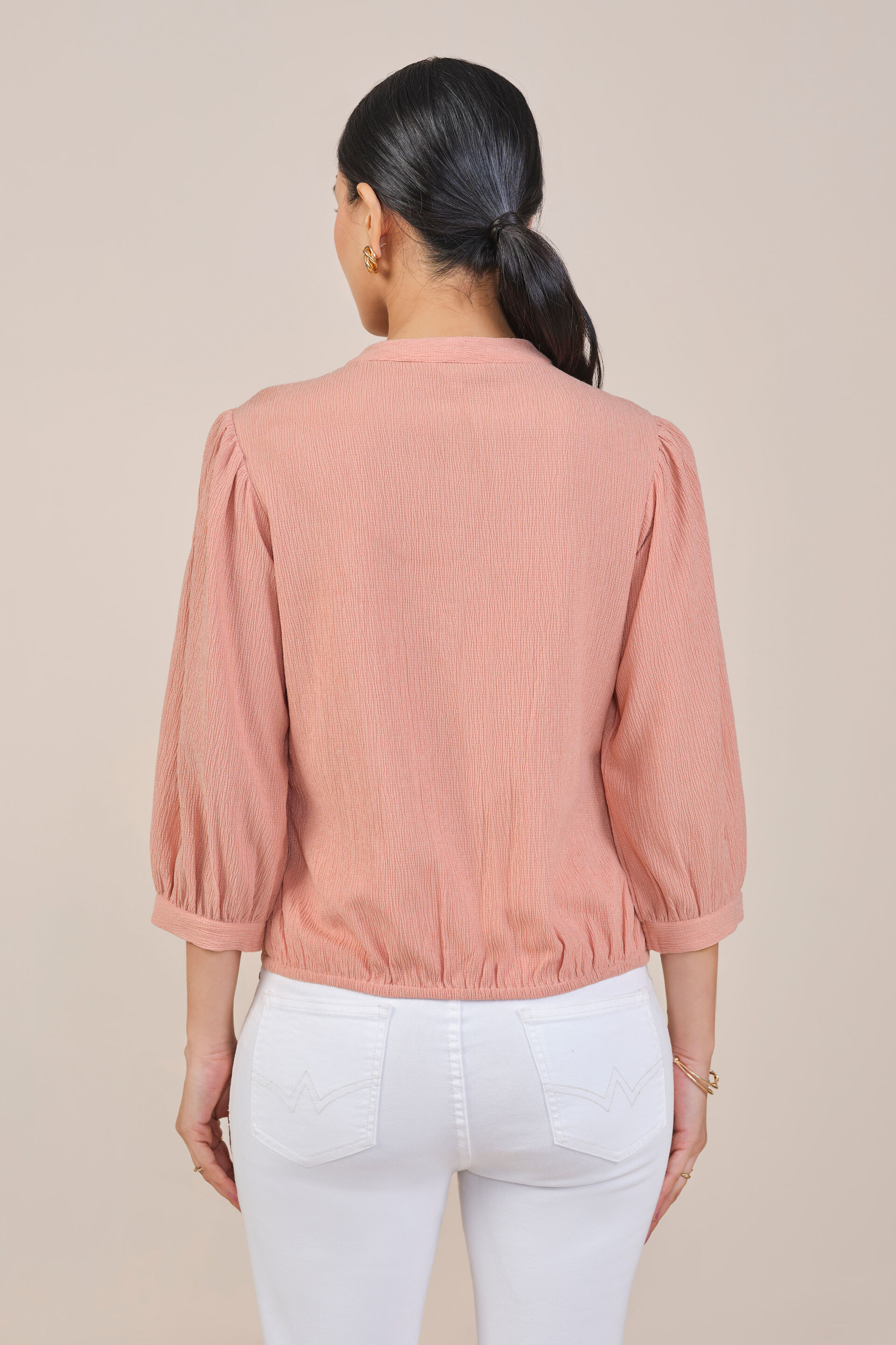 Peach Casual Shirt, Peach, image 4