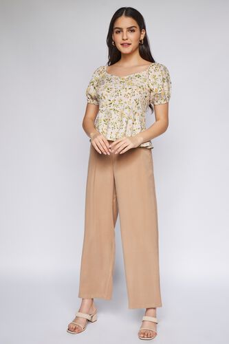 2 - Ecru Floral Fit and Flare Top, image 2