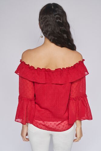 5 - Red Solid Straight Top, image 5