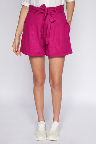 2 - Wine Solid Straight Shorts, image 2