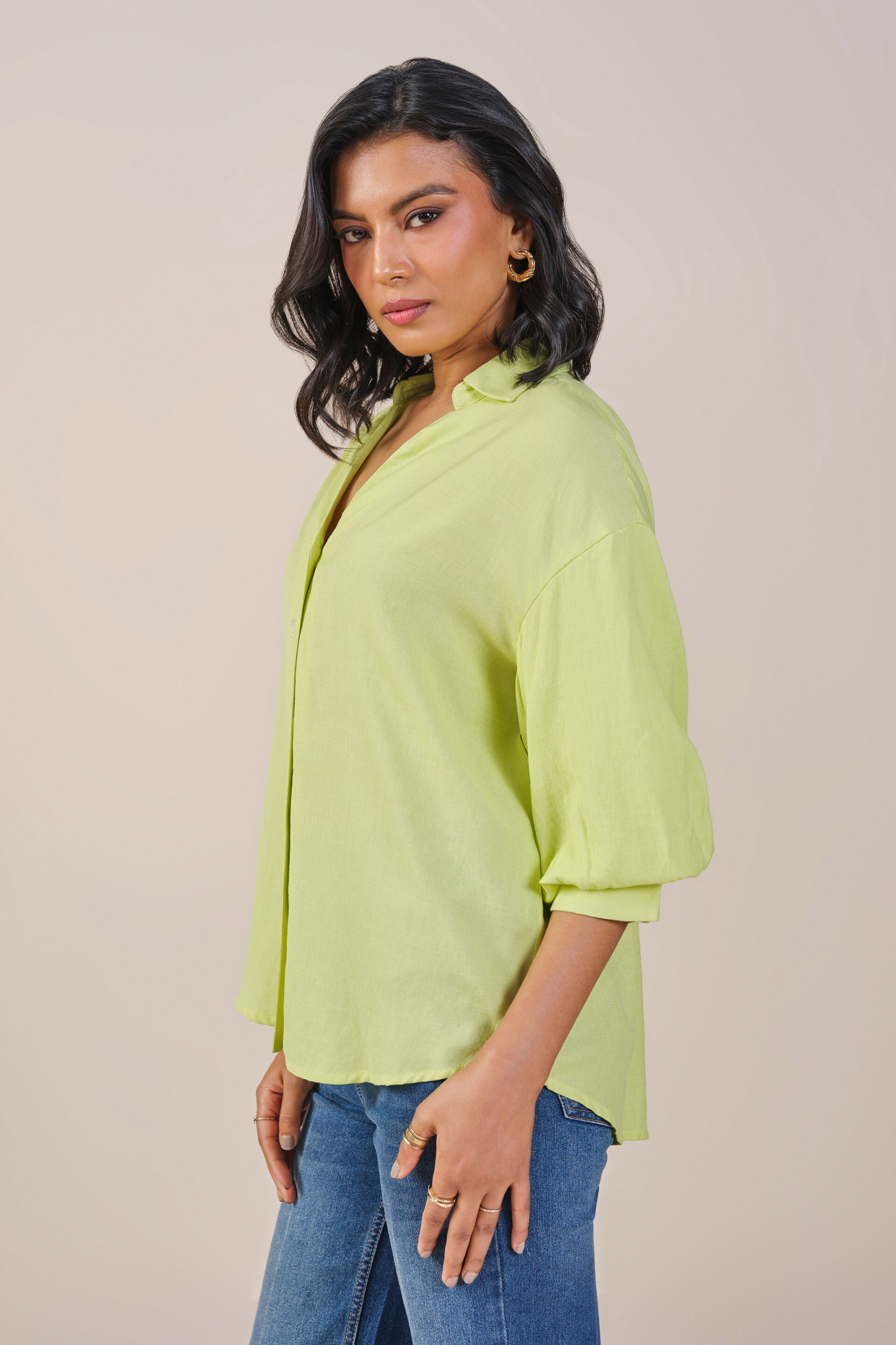 Louisa Shirt, Lime Green, image 5