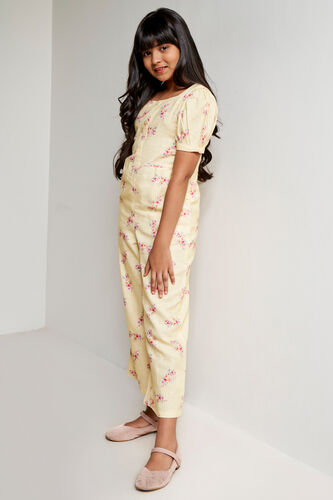 Yellow Floral Jumpsuit, Yellow, image 2